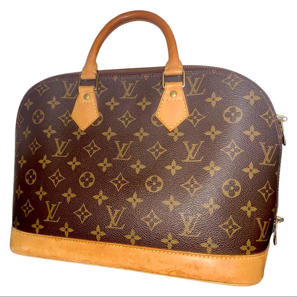 Auth LOUIS VUITTON Monogram Alma Hand Bag Brown Canvas